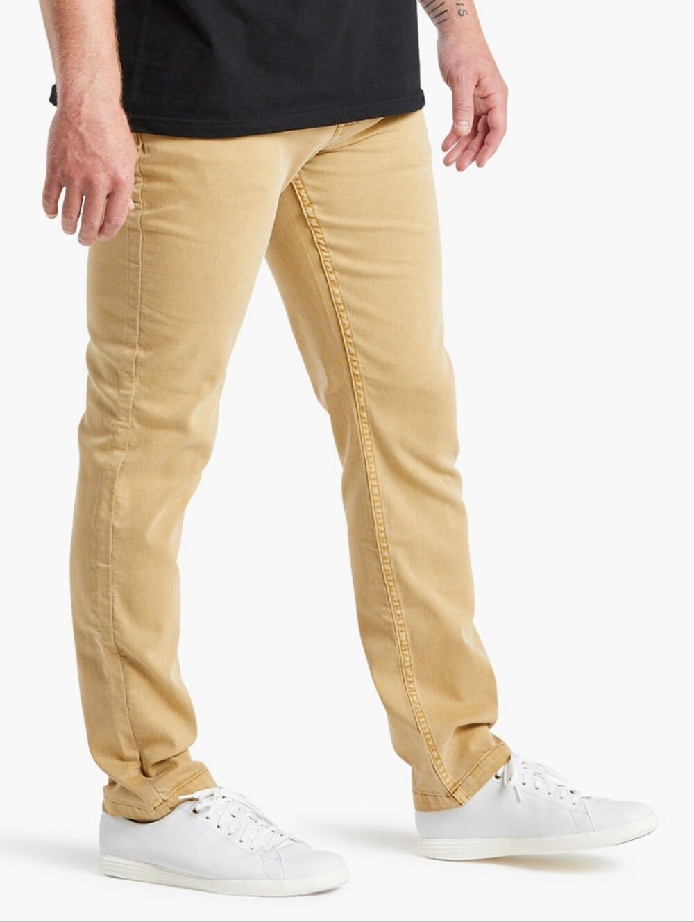 Mugsy Jeans Scouts Mens 32x32 Khaki Tan Caramel Straight Stretch Pants FLX8NBK